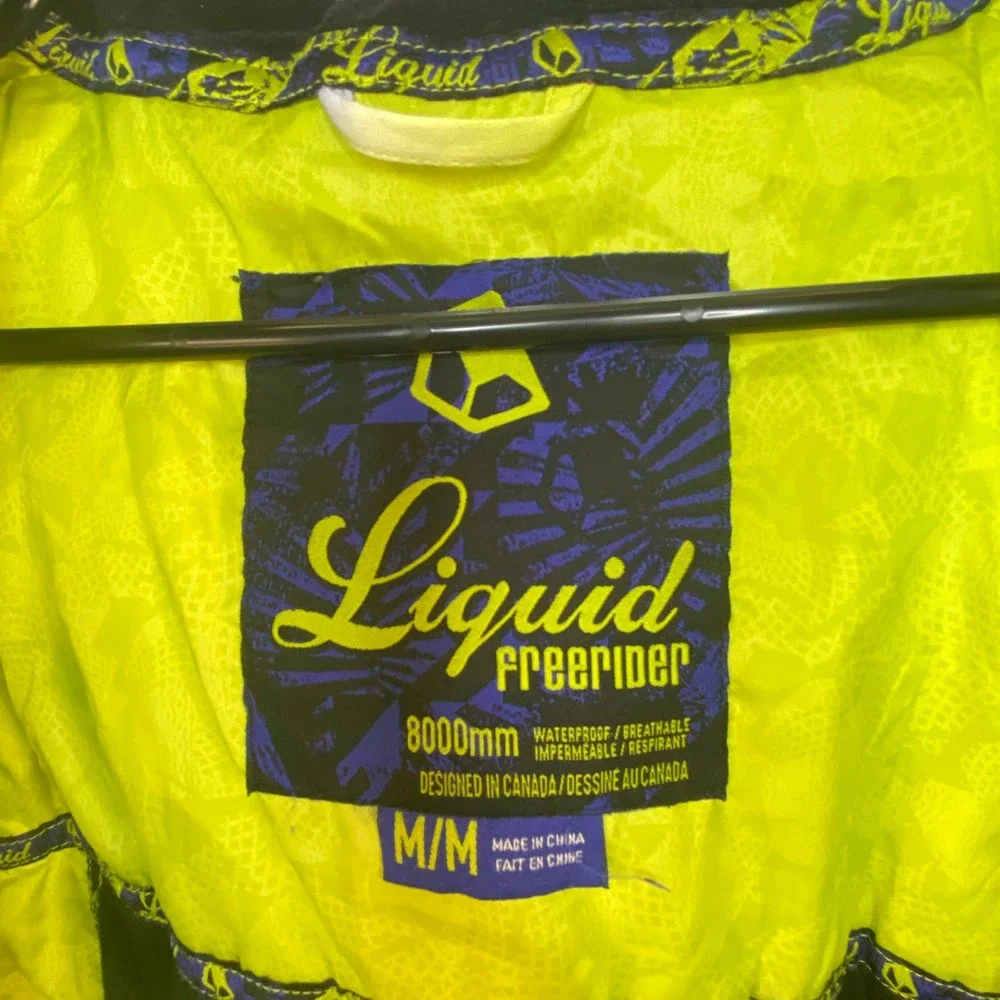 LIQUID Freerider Snowboard Jacket Mens Medium‎ Hooded Waterproof Insulated Ski